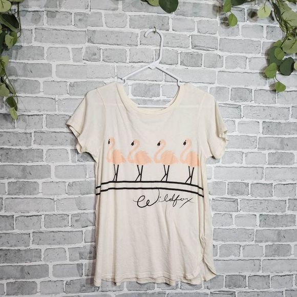Wildfox Flamingo Travelers Tee Size S Graphic Tee Indie Sleaze - Picture 4 of 4